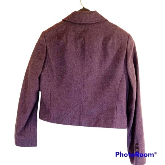 Vintage Pendleton Purple Wool Cropped Boxy Blazer 2 Piece Pant Suit Sz 8 - Picture 5 of 12